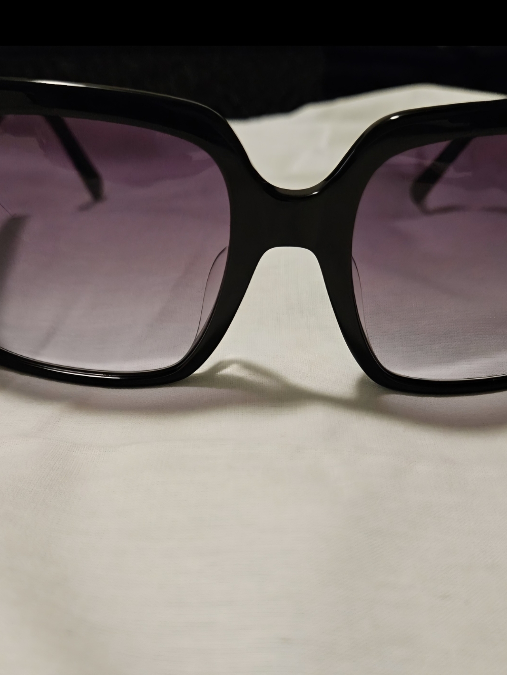 Black MCM Frame Sunglasses with Purple Gradient Lenses - Women Accessories